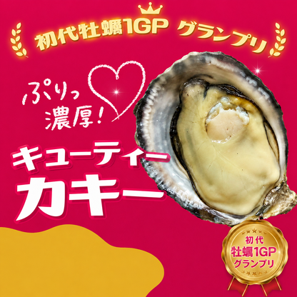 【極上牡蠣食べ比べ_3種セット】キューティーカキー10個・播磨灘牡蠣10個・むき身円盤牡蠣1パック(約15個)